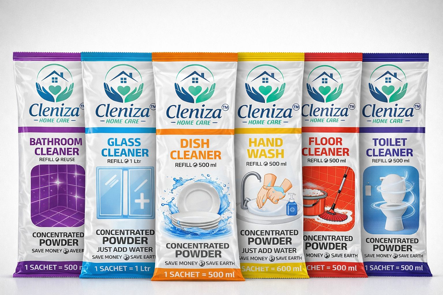 CLENIZA complete refill sachet range