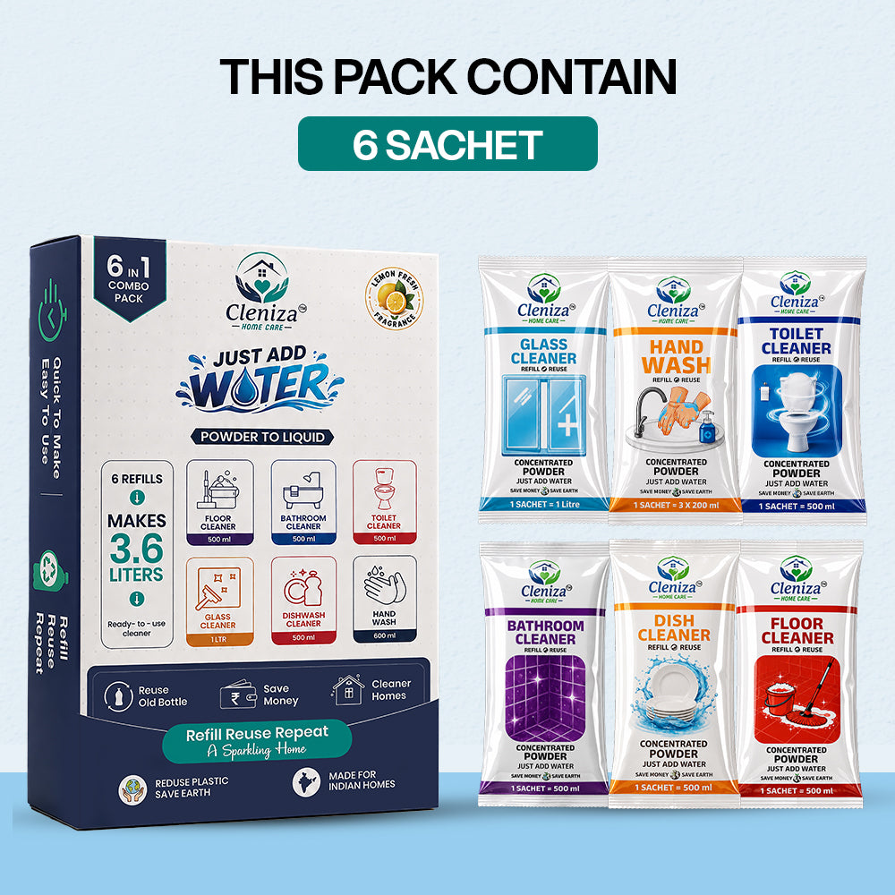 6-in-1 Home Cleaning Combo | 6 Pack Refill | Cleniza