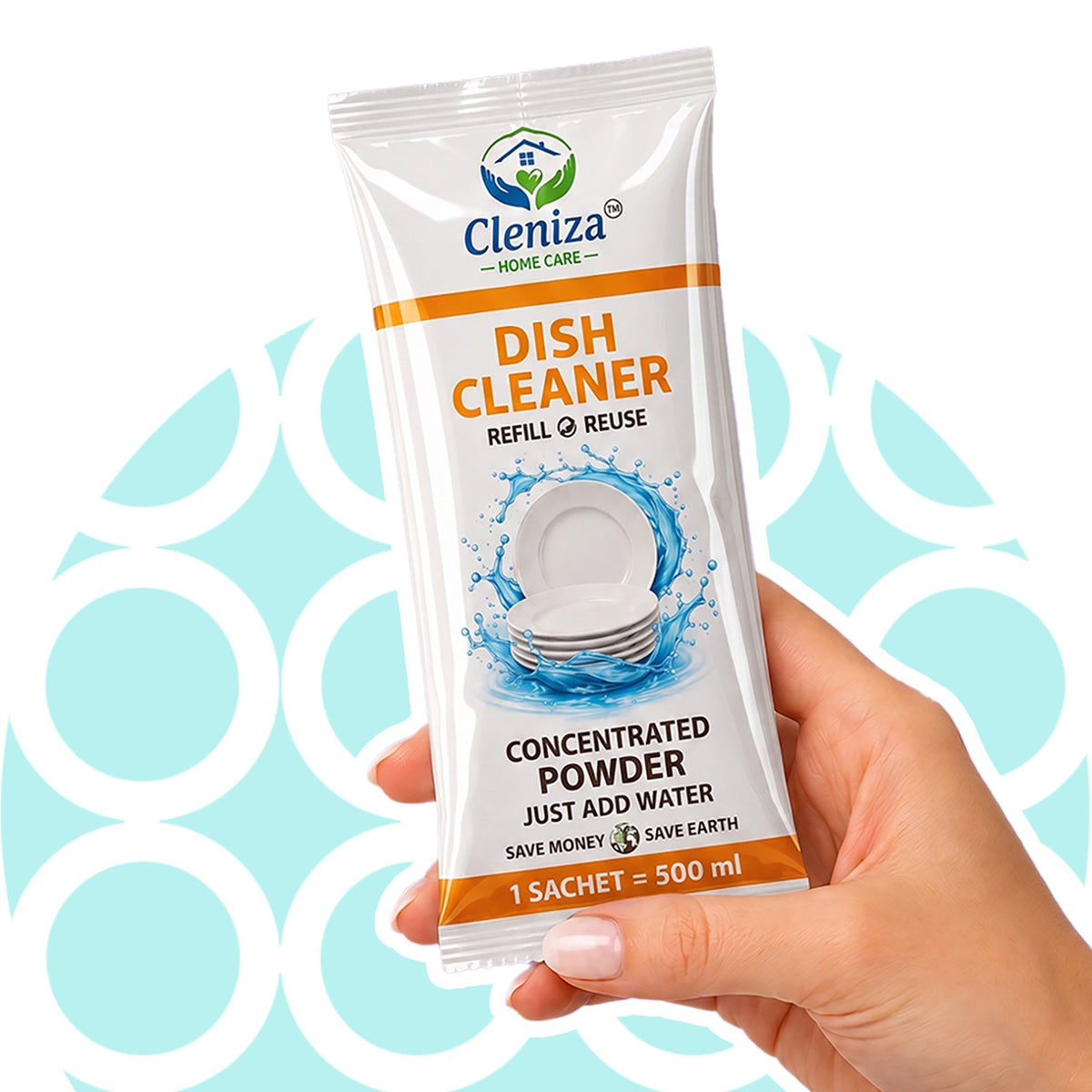 Grease-Cutting Dishwash Liquid Refill Sachets | Cleniza