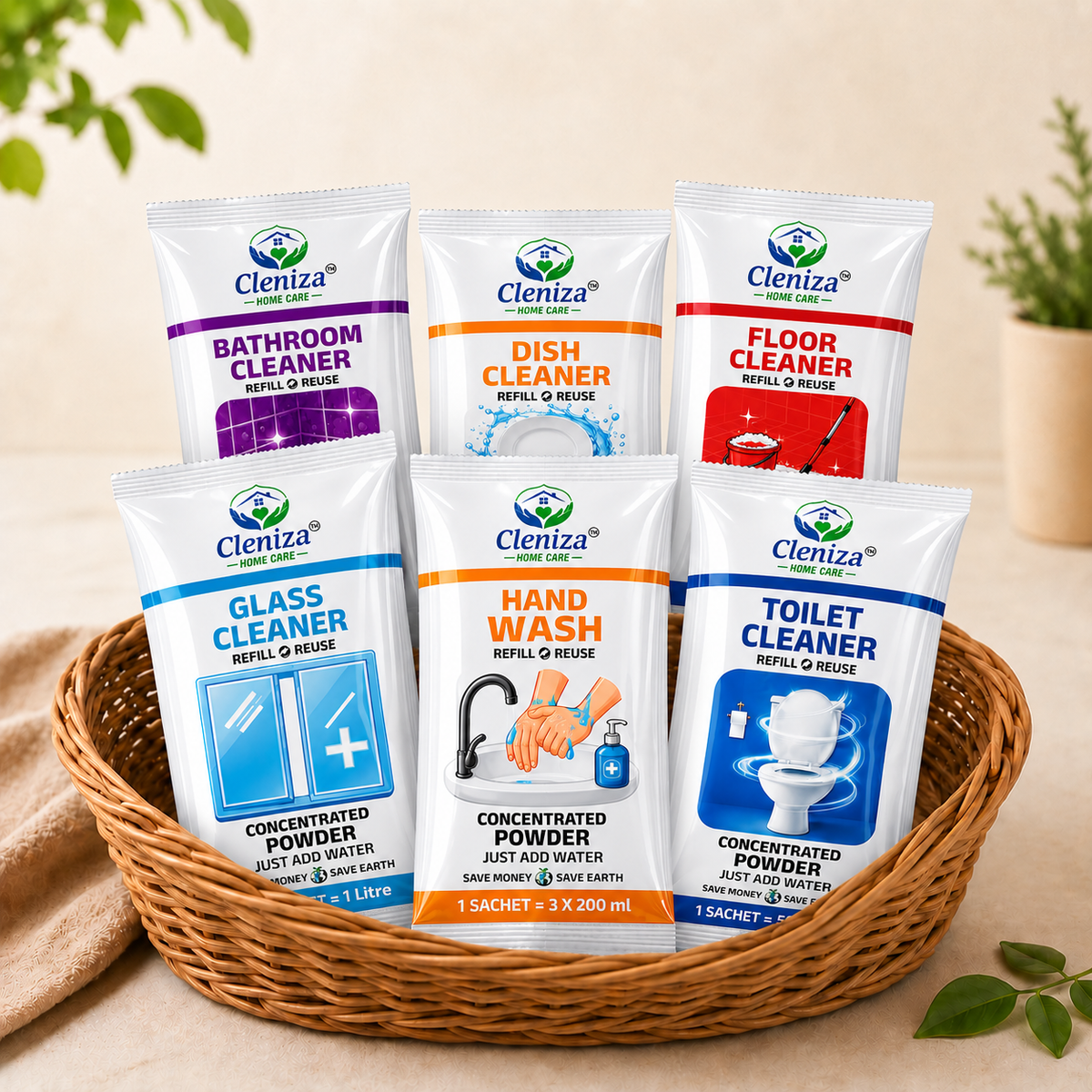 Refill Cleaning Sachets & Combos Online | Cleniza