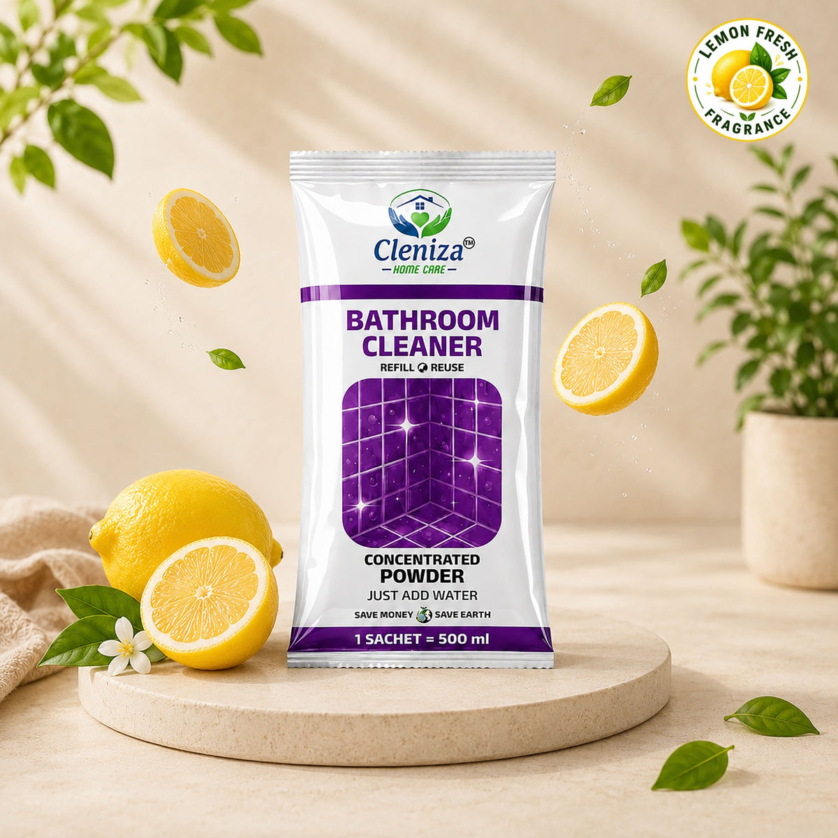 Bathroom & Tile Cleaner Refill Sachets | Cleniza