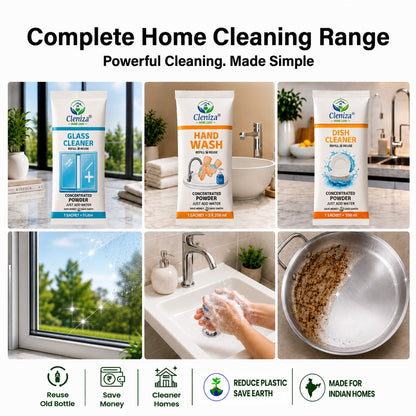 Glass Cleaner, Hand Wash, Dish Cleaner - Cleniza 