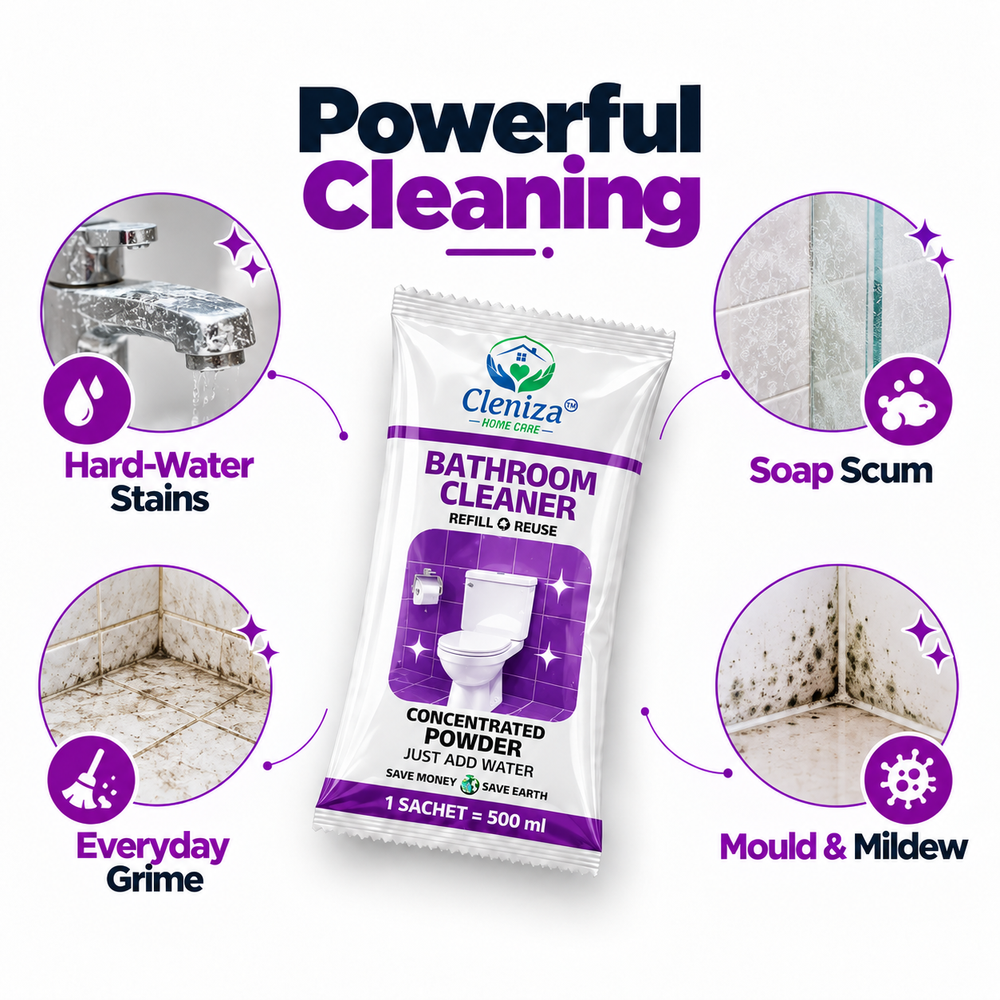 Bathroom & Tile Cleaner Refill Sachets | Cleniza