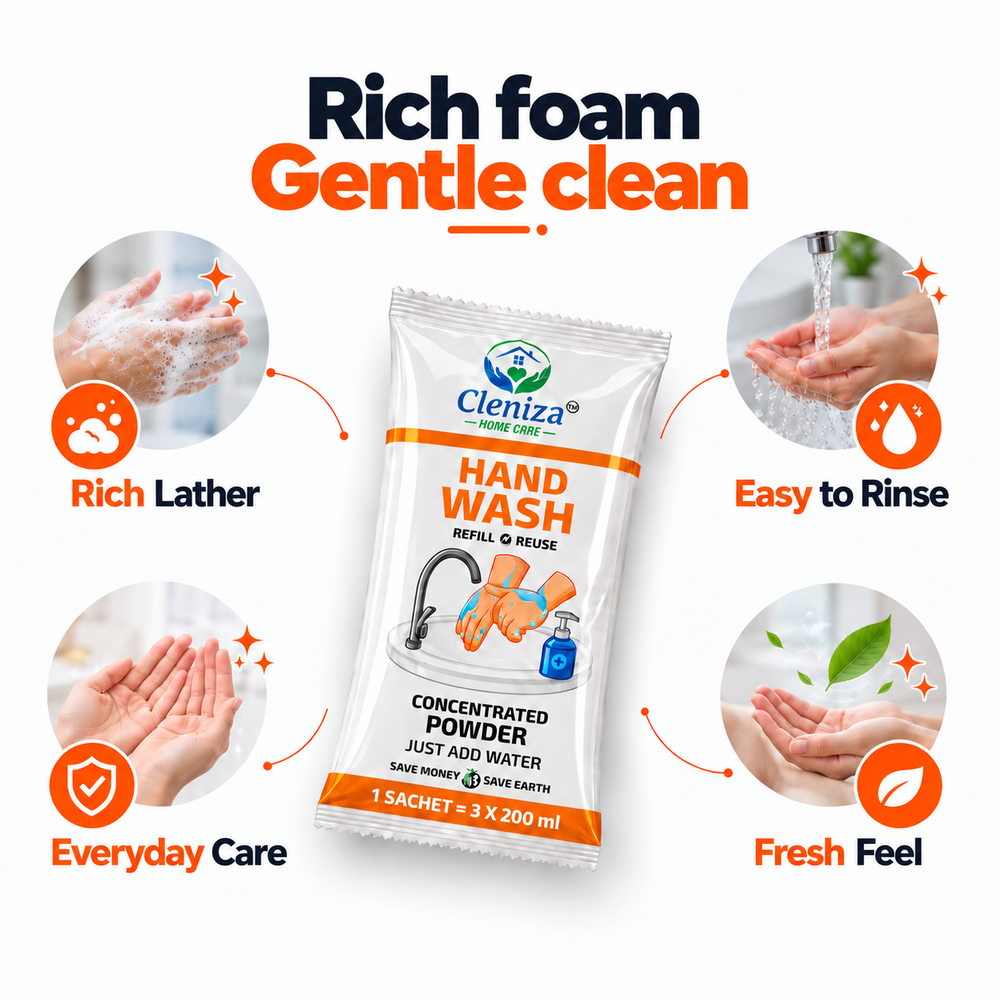 Foaming Handwash Refill Sachets for Pump Bottles | Cleniza